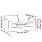 vidaXL Sofá de 2 plazas de cuero sintético color crema 140 cm vidaXL Sofá de 2 plazas de cuero sintético color crema 140 cm