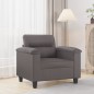 vidaXL Sillón cuero sintético gris 60 cm vidaXL Sillón cuero sintético gris 60 cm