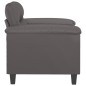 vidaXL Sillón cuero sintético gris 60 cm vidaXL Sillón cuero sintético gris 60 cm