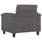 vidaXL Sillón cuero sintético gris 60 cm vidaXL Sillón cuero sintético gris 60 cm