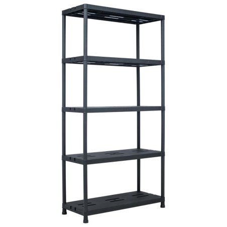 vidaXL Estantería de plástico 260 kg 90x40x180 cm negro