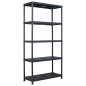 vidaXL Estantería de plástico 260 kg 90x40x180 cm negro vidaXL Estantería de plástico 260 kg 90x40x180 cm negro