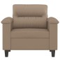 vidaXL Sillón cuero sintético color capuchino 60 cm vidaXL Sillón cuero sintético color capuchino 60 cm