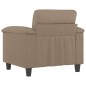 vidaXL Sillón cuero sintético color capuchino 60 cm vidaXL Sillón cuero sintético color capuchino 60 cm