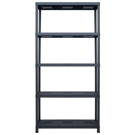 vidaXL Estantería de plástico 260 kg 90x40x180 cm negro