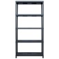 vidaXL Estantería de plástico 260 kg 90x40x180 cm negro vidaXL Estantería de plástico 260 kg 90x40x180 cm negro