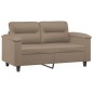 vidaXL Sofá de 2 plazas de cuero sintético color capuchino 120 cm vidaXL Sofá de 2 plazas de cuero sintético color capuchino 120 cm