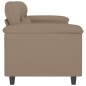 vidaXL Sofá de 2 plazas de cuero sintético color capuchino 120 cm vidaXL Sofá de 2 plazas de cuero sintético color capuchino 120 cm