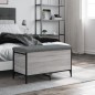 vidaXL Banco con almacenaje madera ingeniería gris Sonoma 82x42x45 cm vidaXL Banco con almacenaje madera ingeniería gris Sonoma 82x42x45 cm