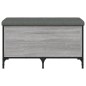 vidaXL Banco con almacenaje madera ingeniería gris Sonoma 82x42x45 cm vidaXL Banco con almacenaje madera ingeniería gris Sonoma 82x42x45 cm