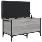 vidaXL Banco con almacenaje madera ingeniería gris Sonoma 82x42x45 cm vidaXL Banco con almacenaje madera ingeniería gris Sonoma 82x42x45 cm