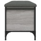 vidaXL Banco con almacenaje madera ingeniería gris Sonoma 82x42x45 cm vidaXL Banco con almacenaje madera ingeniería gris Sonoma 82x42x45 cm