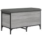 vidaXL Banco con almacenaje madera ingeniería gris Sonoma 82x42x45 cm vidaXL Banco con almacenaje madera ingeniería gris Sonoma 82x42x45 cm