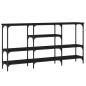 vidaXL Mesa consola madera de ingeniería negra 160x29x80 cm vidaXL Mesa consola madera de ingeniería negra 160x29x80 cm