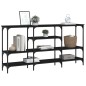 vidaXL Mesa consola madera de ingeniería negra 160x29x80 cm vidaXL Mesa consola madera de ingeniería negra 160x29x80 cm