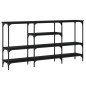 vidaXL Mesa consola madera de ingeniería negra 160x29x80 cm vidaXL Mesa consola madera de ingeniería negra 160x29x80 cm