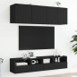 vidaXL Muebles de pared TV 2 uds madera ingeniería negro 40x30x30 cm vidaXL Muebles de pared TV 2 uds madera ingeniería negro 40x30x30 cm