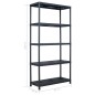 vidaXL Estantería de plástico 260 kg 90x40x180 cm negro vidaXL Estantería de plástico 260 kg 90x40x180 cm negro
