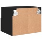 vidaXL Muebles de pared TV 2 uds madera ingeniería negro 40x30x30 cm vidaXL Muebles de pared TV 2 uds madera ingeniería negro 40x30x30 cm