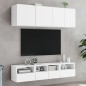 vidaXL Muebles de pared TV 2 uds madera ingeniería blanco 40x30x30 cm vidaXL Muebles de pared TV 2 uds madera ingeniería blanco 40x30x30 cm