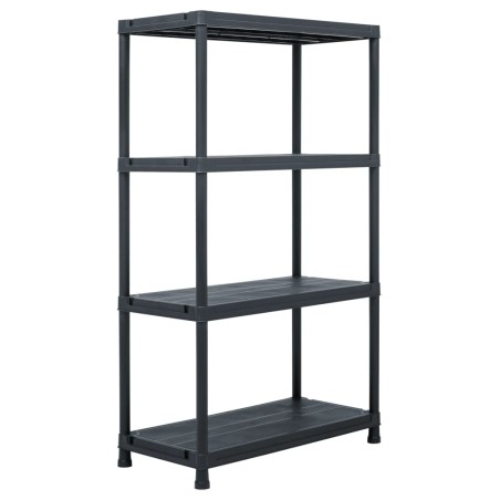 vidaXL Estantería de plástico 200 kg 80x40x138 cm negro