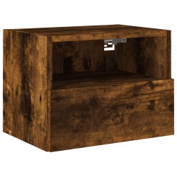 vidaXL Mueble de pared TV madera ingeniería roble ahumado 40x30x30 cm