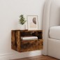 vidaXL Mueble de pared TV madera ingeniería roble ahumado 40x30x30 cm