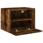 vidaXL Mueble de pared TV madera ingeniería roble ahumado 40x30x30 cm