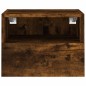 vidaXL Mueble de pared TV madera ingeniería roble ahumado 40x30x30 cm