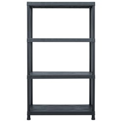 vidaXL Estantería de plástico 200 kg 80x40x138 cm negro
