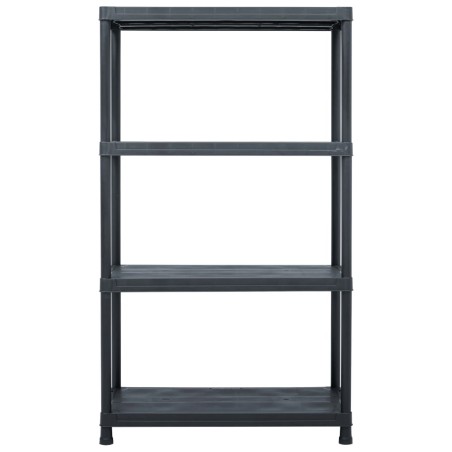 vidaXL Estantería de plástico 200 kg 80x40x138 cm negro