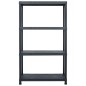 vidaXL Estantería de plástico 200 kg 80x40x138 cm negro vidaXL Estantería de plástico 200 kg 80x40x138 cm negro