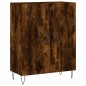 vidaXL Aparador alto madera contrachapada roble ahumado 69,5x34x180 cm