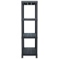 vidaXL Estantería de plástico 200 kg 80x40x138 cm negro vidaXL Estantería de plástico 200 kg 80x40x138 cm negro