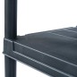 vidaXL Estantería de plástico 200 kg 80x40x138 cm negro vidaXL Estantería de plástico 200 kg 80x40x138 cm negro