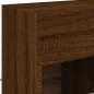 vidaXL Mueble TV de pared con luces LED roble marrón 58,5x30x60,5 cm