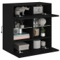 vidaXL Mueble de TV de pared con luces LED negro 58,5x30x60,5 cm