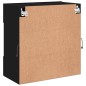 vidaXL Mueble de TV de pared con luces LED negro 58,5x30x60,5 cm