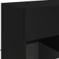 vidaXL Mueble de TV de pared con luces LED negro 58,5x30x60,5 cm