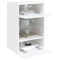 vidaXL Muebles de TV de pared con luces LED 2 uds blanco 40x30x60,5 cm