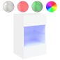 vidaXL Muebles de TV de pared con luces LED 2 uds blanco 40x30x60,5 cm