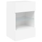 vidaXL Muebles de TV de pared con luces LED 2 uds blanco 40x30x60,5 cm