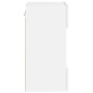 vidaXL Muebles de TV de pared con luces LED 2 uds blanco 40x30x60,5 cm