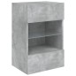 vidaXL Muebles TV de pared luces LED 2 uds gris hormigón 40x30x60,5 cm