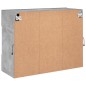 vidaXL Mueble TV de pared con luces LED gris hormigón 78,5x30x60,5 cm