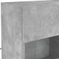 vidaXL Mueble TV de pared con luces LED gris hormigón 78,5x30x60,5 cm