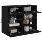 vidaXL Mueble de TV de pared con luces LED negro 78,5x30x60,5 cm