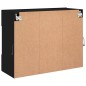 vidaXL Mueble de TV de pared con luces LED negro 78,5x30x60,5 cm