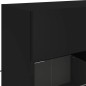 vidaXL Mueble de TV de pared con luces LED negro 78,5x30x60,5 cm