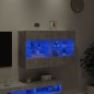 vidaXL Mueble TV de pared con luces LED gris hormigón 98,5x30x60,5 cm vidaXL Mueble TV de pared con luces LED gris hormigón 98,5x30x60,5 cm